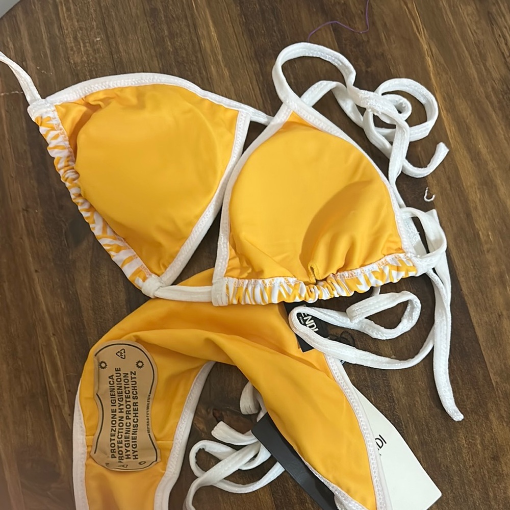 Fendi Yellow and White Swirl Bikini Swimwear - Picture 9 of 9